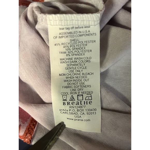 Prana Veeda Indian Red Reflect Tank Top Criss Cross‎ Back Shelf Bra NWT XL - Picture 6 of 11